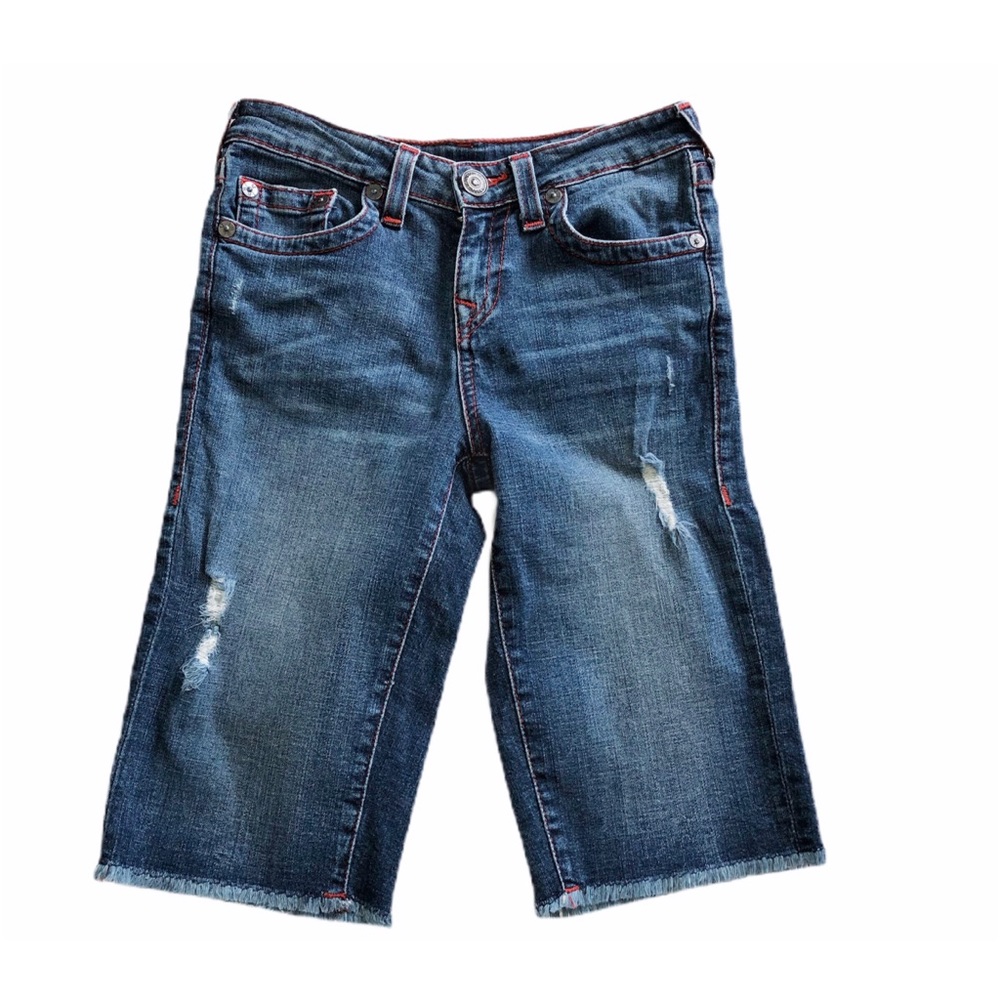 🔴SOLD🔴 TRUE RELIGION Geno Cut Off Jean Shorts - Picture 1 of 7